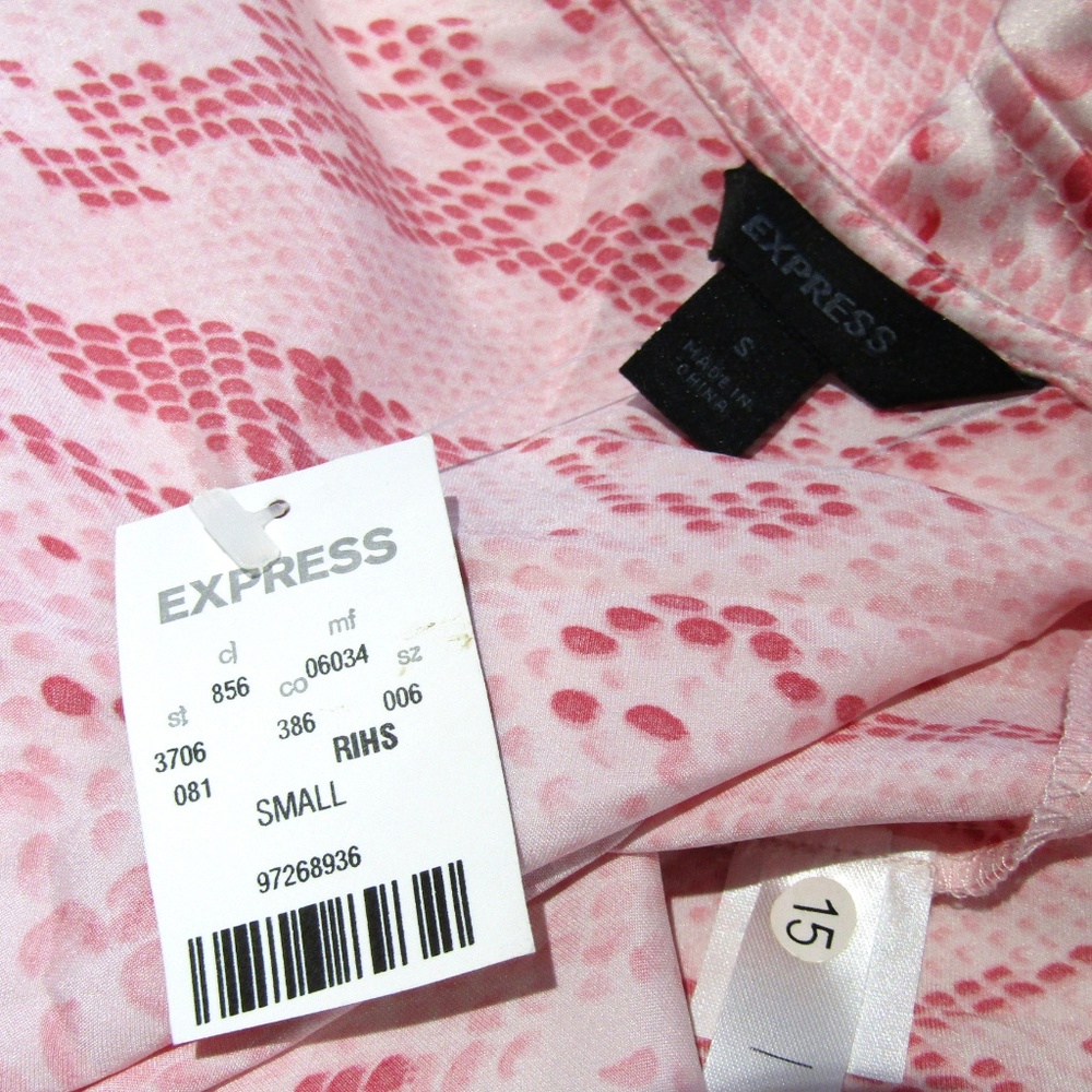NWT Express Silk Blend Pink Halter Top Size S - Picture 4 of 5